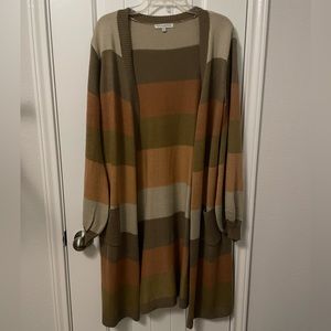 See And Be Seen long multicolored cardigan with pockets. Size large
